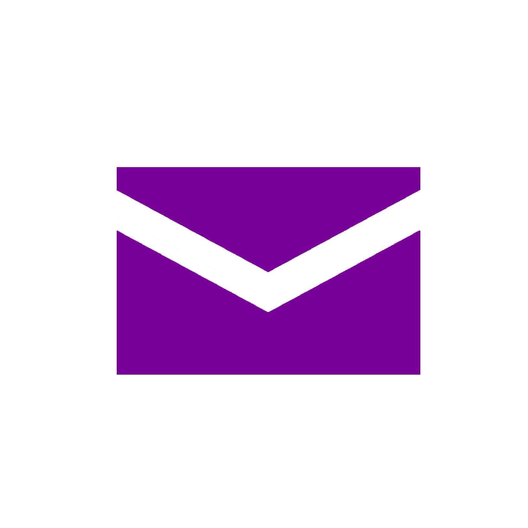 A purple email icon